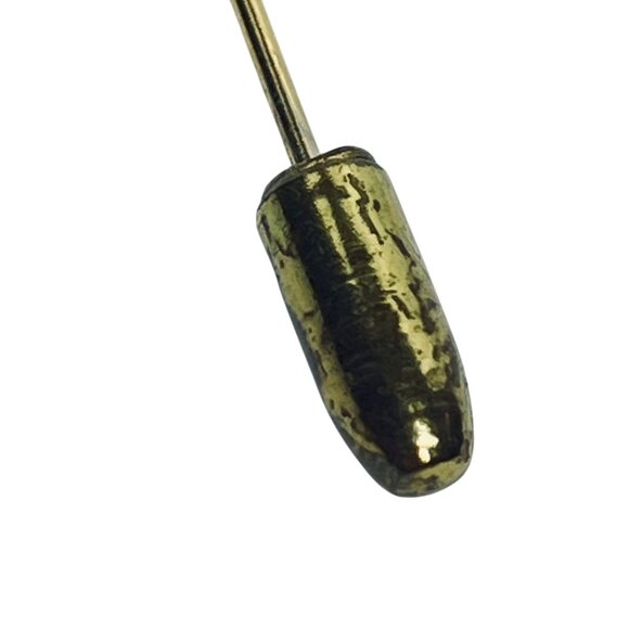 Vintage MIMI Gold Tone Lion Head Door Knocker Stick Pin (6076) - Picture 5 of 5